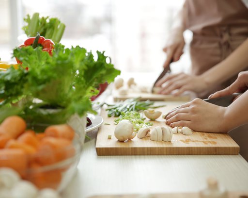 Family cooking in the kitchen